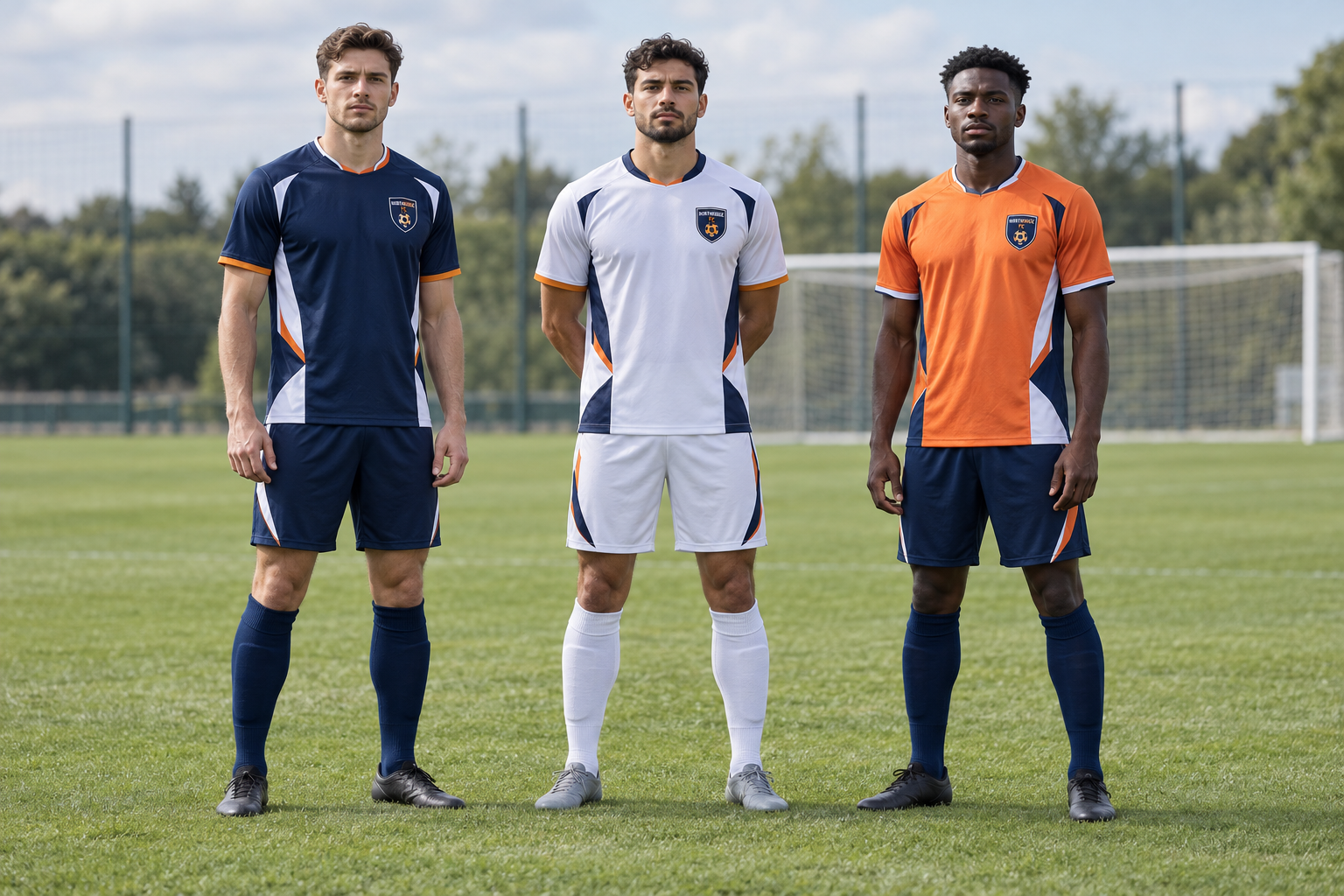Matchday kit system with crest and numbering