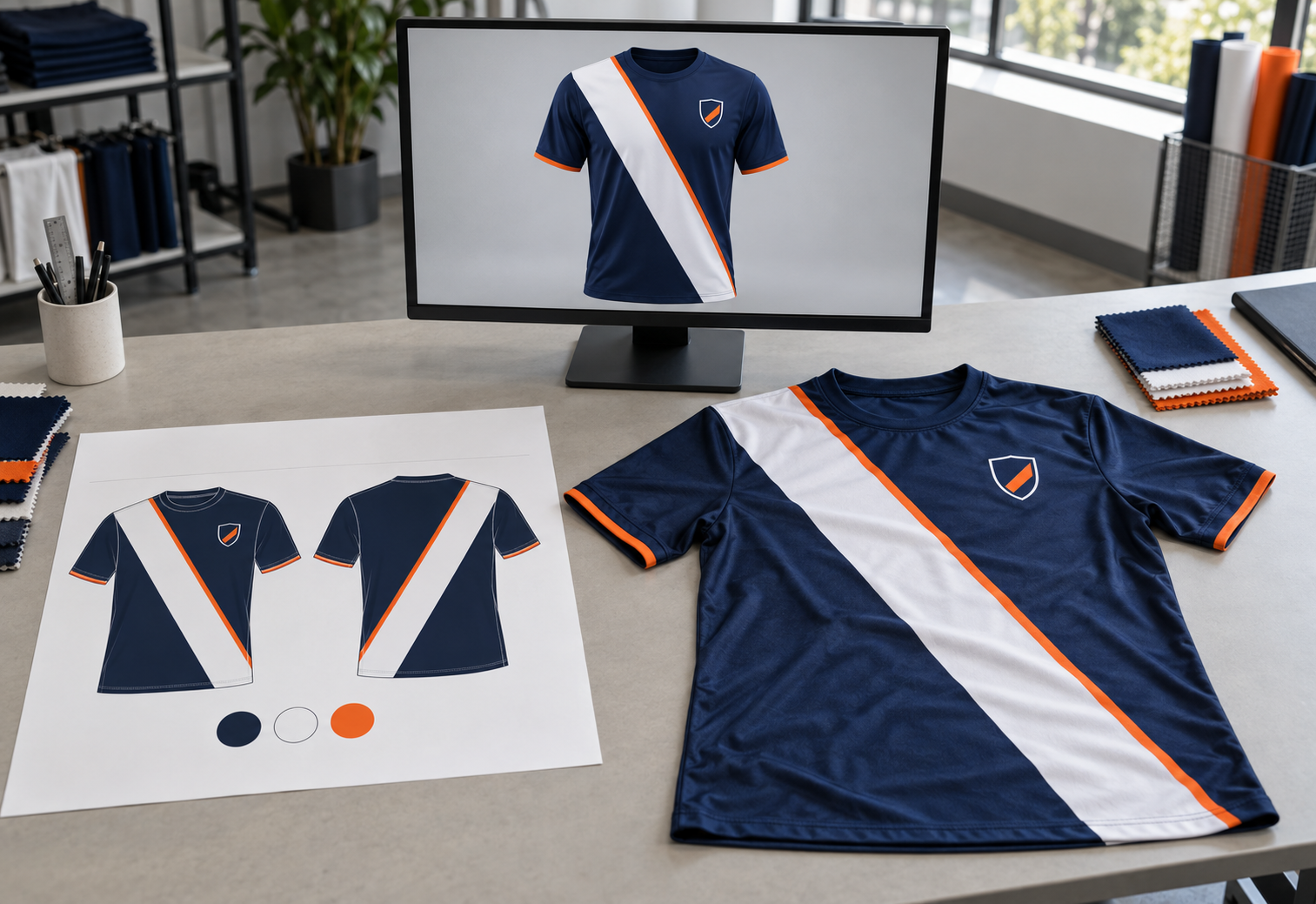 First 3D kit mockup and approved sample detail